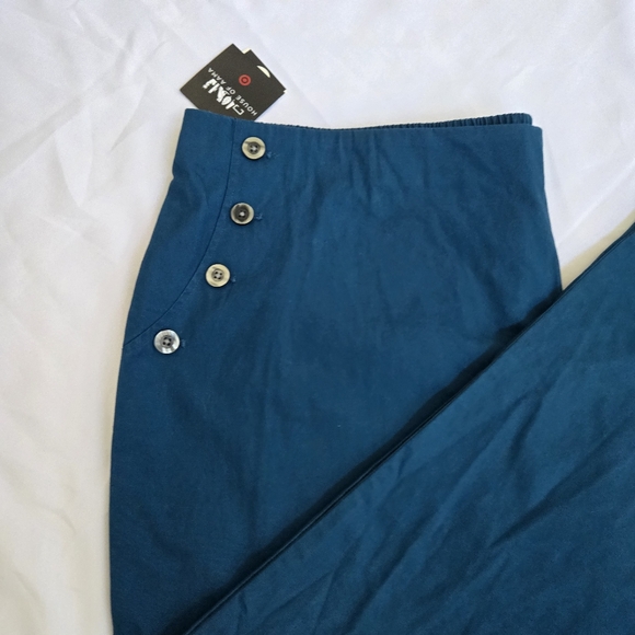 House Of Aama Pull-on Cotton Pants Turquoise Women's Plus Sizes 1X and 3X - Picture 4 of 13